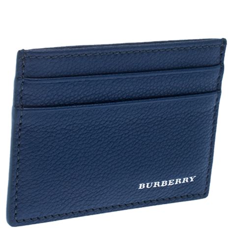 blue burberry card holder